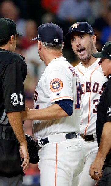 Houston ace Verlander ejected in sixth inning against Rays